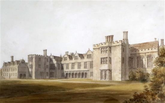 John (1770-1851) and John Chessel (1793-1894) Buckler South View of Knowle (sic) from the Garden & North East View of Knowle